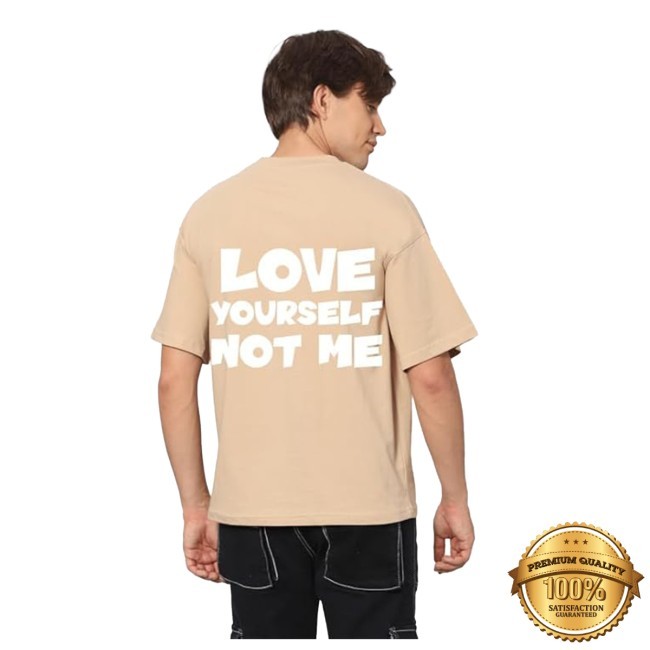 Besick Love Yourself Not Me Quirky Typographic Printed T-Shirt For Men Tee