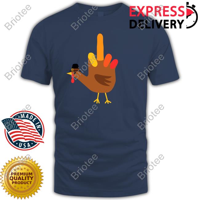 John E. Rock Thanksgiving Bird Funny Hand Turkey Tee Shirt