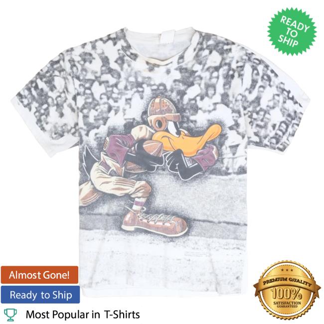 Official Vintage Daffy Duck Football Shirts Looney Tunes 3D All Over Print 90S