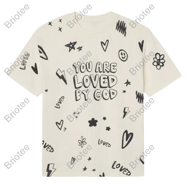 Official Elevated Faith Clothing Loved By God All Over Print Cream Unisex T Shirt Elevatedfaith