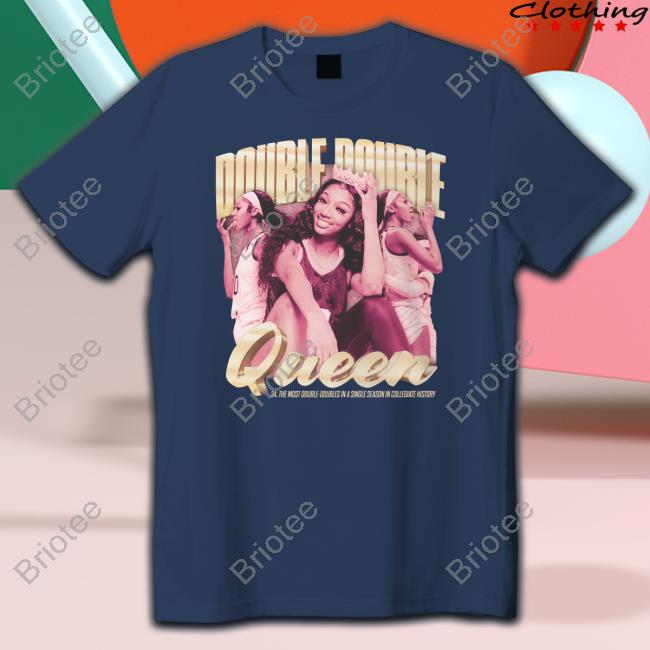 Angel Reese Merch Angel Reese Double-Double Queen Crewneck Sweatshirt