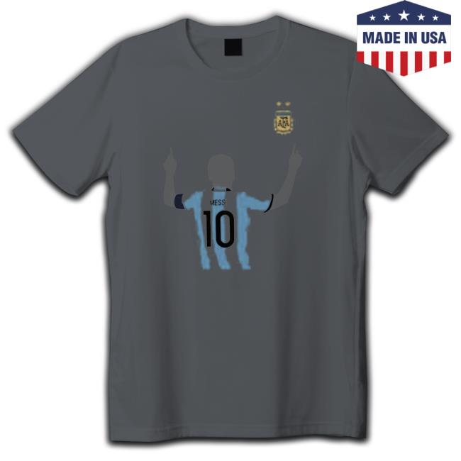 Official Lionel Messi Argentina National 2022 Winners Celebration Long Sleeve Tee