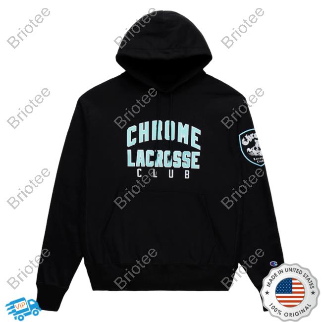 Official Premier Lacrosse League Shop Champion Chrome Lacrosse Throwback Reverse Weave Hoodie Hoodies Black