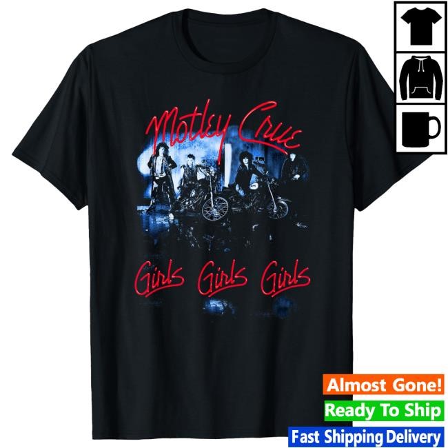 Mötley Crüe - Girls Girls Tracklist Ladies Top Shirt Motley Crue Official