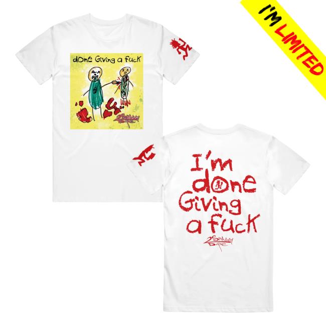 Official Icp Merch Clothing Store Insane Clown Posse Shaggy 2 Dope I'm Done Giving A Fuck White Top Shirt