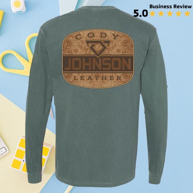 Official Cody Johnson Merch Store Shop Cody Johnson Leather Patch Long Sleeve Tee CodyJohnson