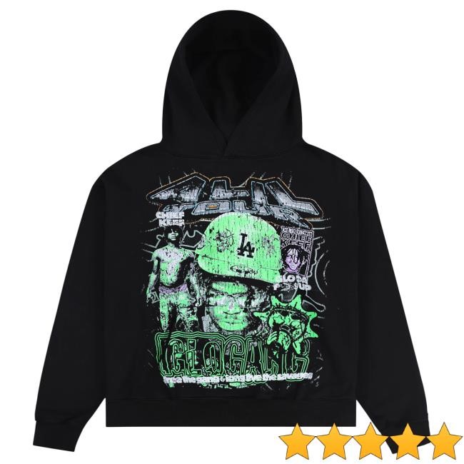 Official Glo Gang Merch Store Glo Gang A Lil Tour with Gang Tee (Black) GloGang