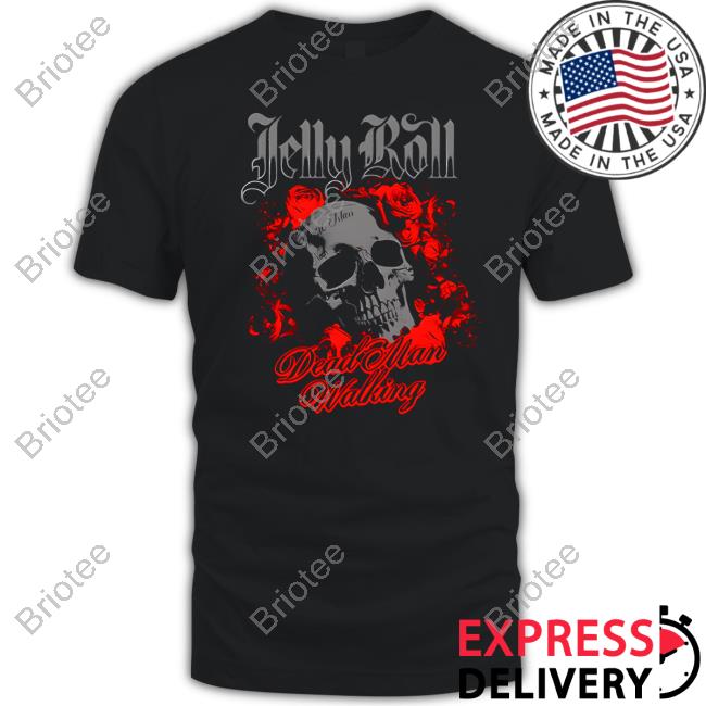 Jelly Roll Apparel Clothing Shop Merch JellyRoll Limited Edition Black Floral Skull Shirt