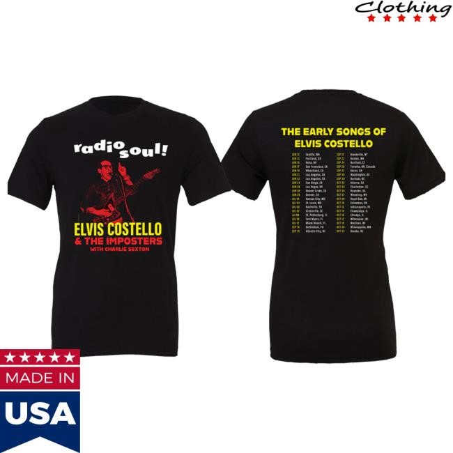Hello Merch Official Merch Elvis Costello Radio Soul Tees HelloMerch
