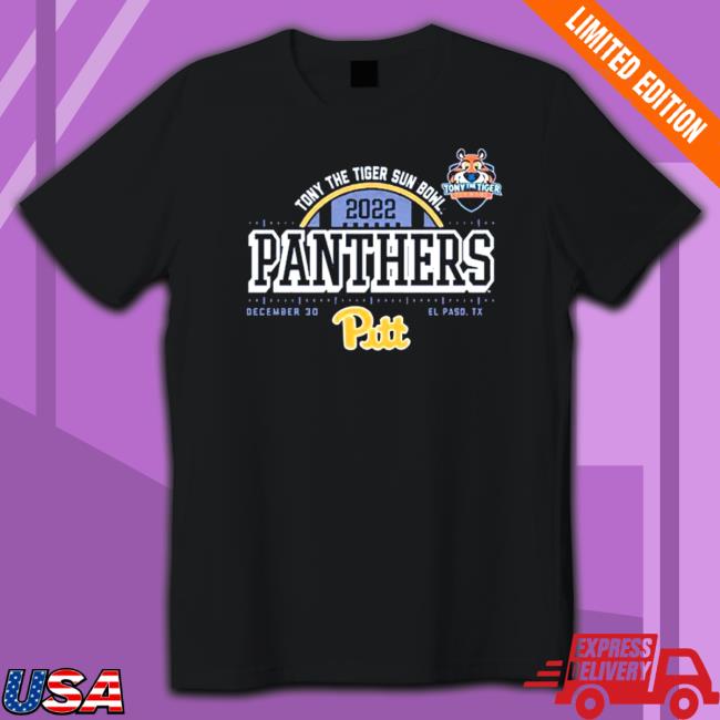 Tony The Tiger Sun Bowl 2022 Pitt Panthers December 30 El Paso Tee Shirt