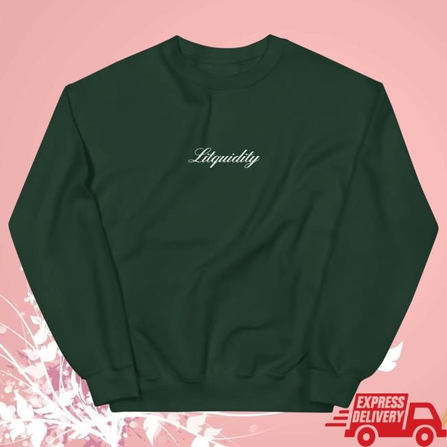 Litquidity Cursive Sweater - Black | Forest GreenLitquidity Official Merch Store