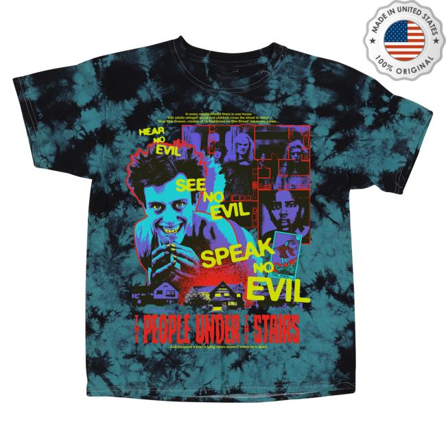 Official Studiohouse Designs The People Under The Stairs Tie Dye Tshirt Teal
