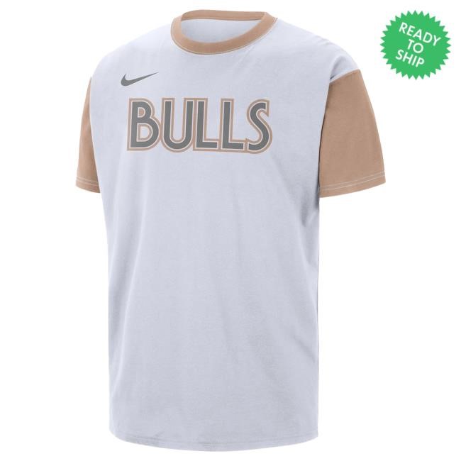 Official Chicago Bulls 2024-25 Chicago Bulls City Edition Nike Contrast Sleeve Shirt ChicagoBulls