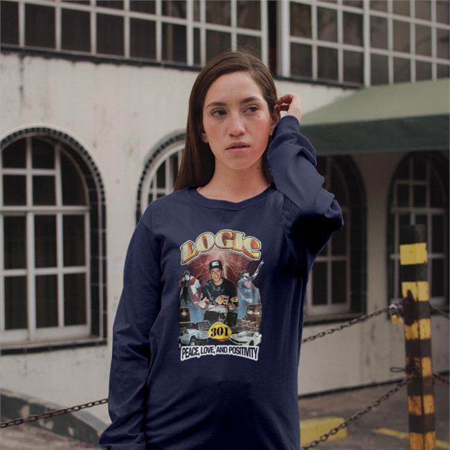 Logic Peace Love And Positivity Shirt Black