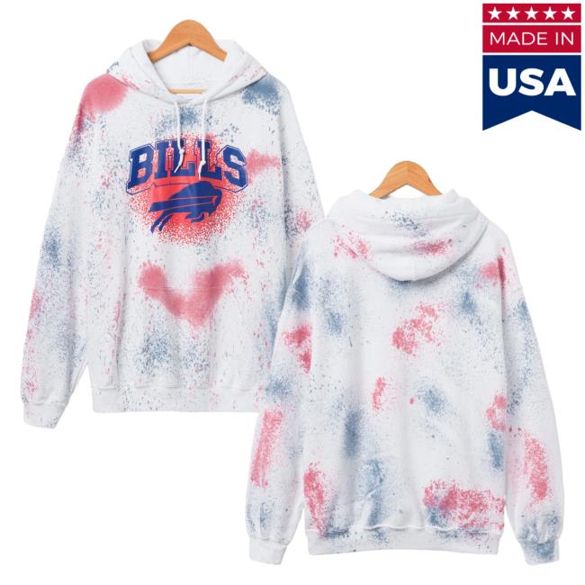 Official Junk Food Apparel Clothing Store Shop Tie-Dye Junkfoodclothing Buffalo Bills Tie Dye Pullover Sweatshirt