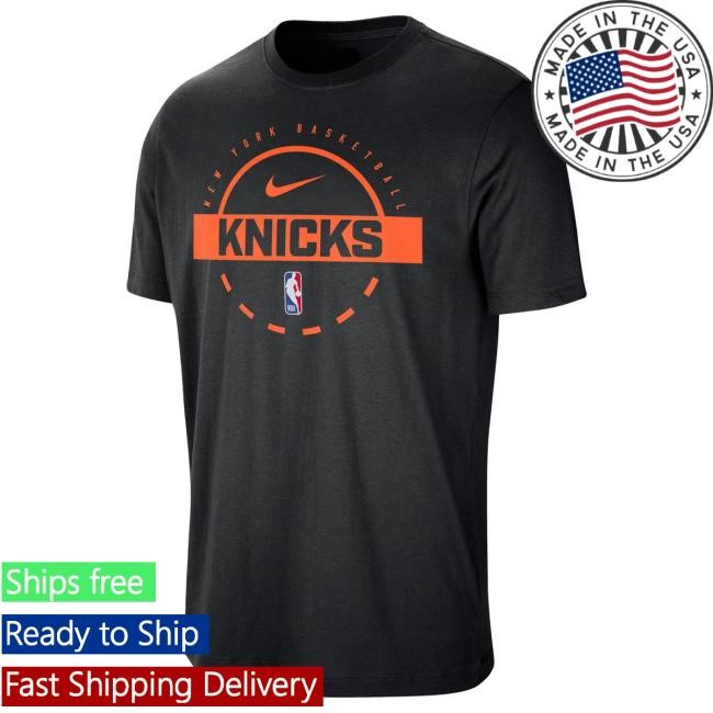 Official Madison Square Garden New York Knicks Nike Knicks On Court 25-26 Practice Black Shirt MSG Shop