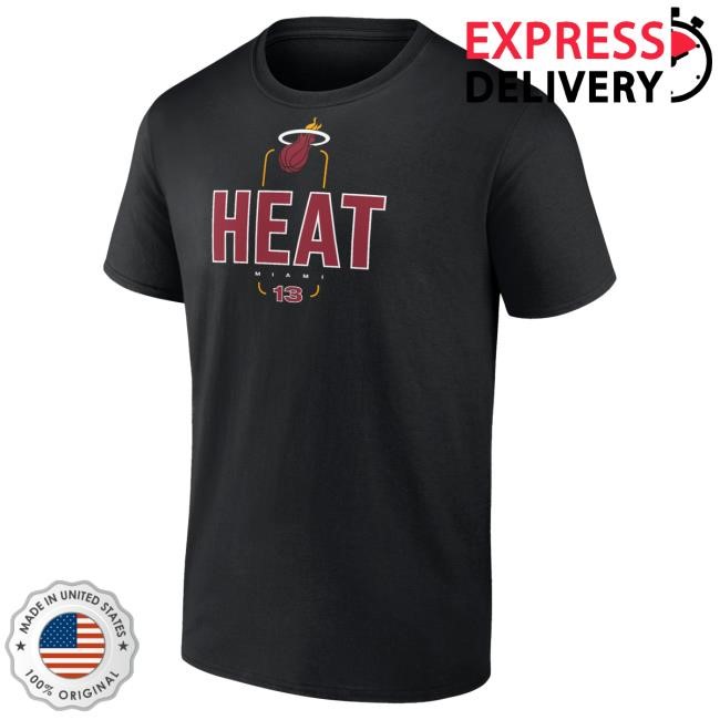Bam Adebayo NBA Basketball Miami Heat Name Number V-Neck Shirt Black Adebayo NBA Basketball Miami Heat Women's Name and Number Tee