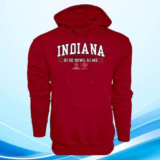 Blue 84 Indiana Hoosiers Mens Crimson 2026 Rose Bowl Game Twill Long Sleeve Sweater | Rally House Official Merch Store Shop | RallyHouse