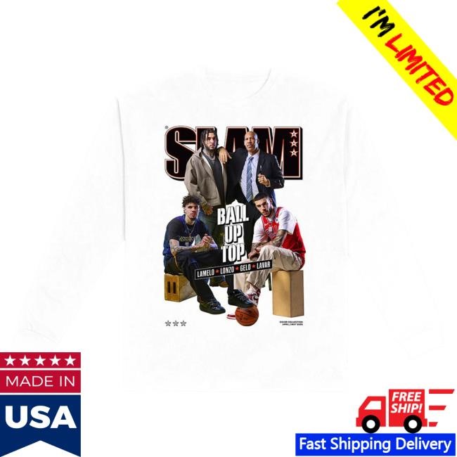 Slam Goods NBA SLAM Cover Tee – LaMelo, Lonzo, LiAngelo, LaVar Timeless Icon