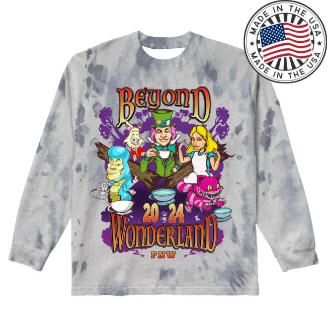 Insomniac Shop Beyond Wonderland Merch Beyond Wonderland PNW Into the Garden Lineup Tie Dye Long Sleeve Shirts