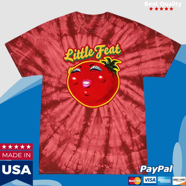 Official The Merch Collective Little Feat Columbus Tomato Red Tie Dye Hot Shirt LittleFeat