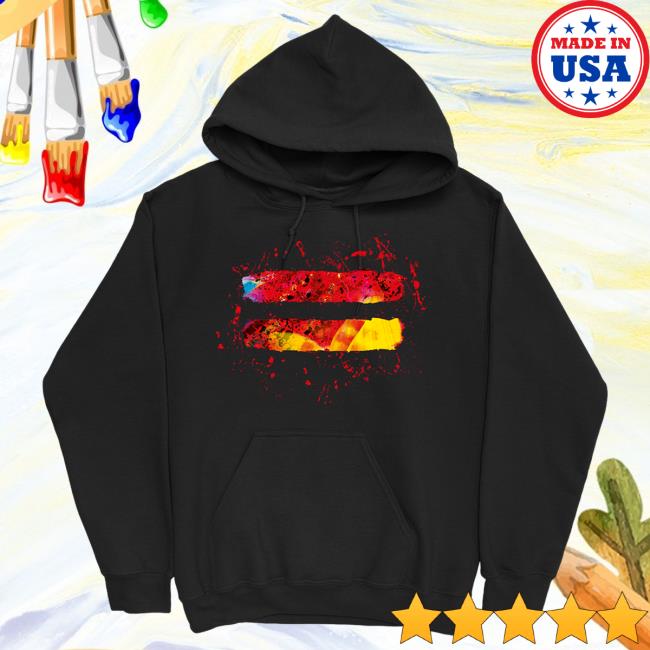 Official Ed Sheeran Store Merch Equals Splatter Hooded Sweatshirt Black EdSheeran Shop