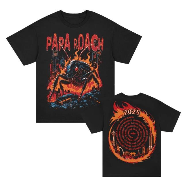 Papa Roach Roachzilla 2025 North American Tour Shirt – Papa Roach Merch