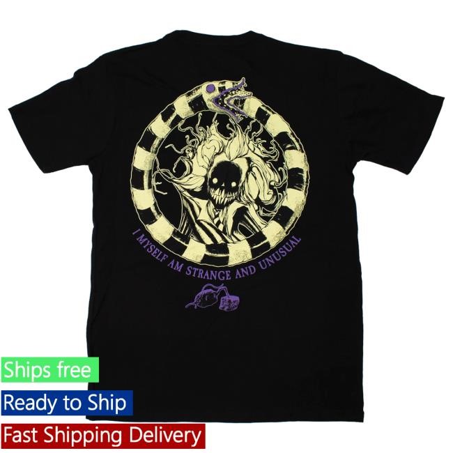 Official Any Means Necessary Clothing Beetlejuice Tshirt Black Andromeda