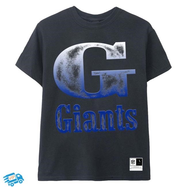 Official Unisex Aleali May x No Caller ID Black New York Giants Stacked Shirts