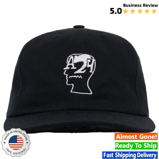Official Brain Dead Merch Store We Are Brain Dead Wool Flannel LA Logo Head 6 Panel Cap - Black