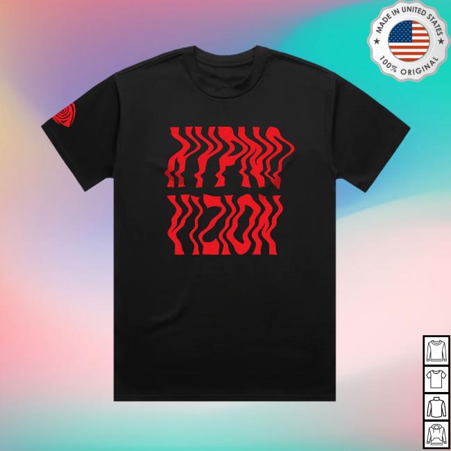 Official Rezz Merch HypnoVizion - Time Ripple Flocked T-Shirt - Black