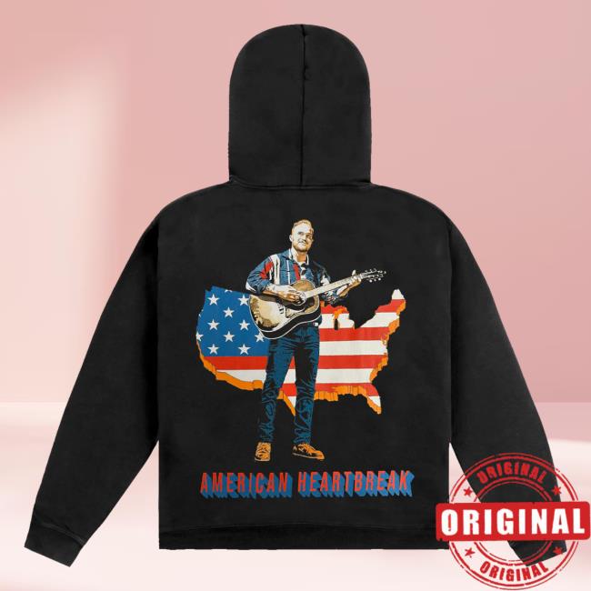 Official Zach Bryan Merch Store Shop American Heartbreak Black Hoody 2023 Tour ZachBryan Apparel Clothing