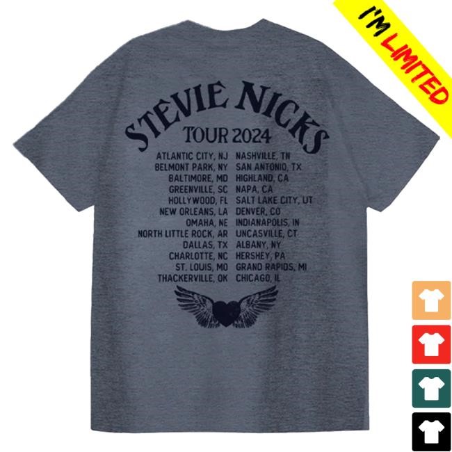 Official Stevie Nicks Merch Store Shop Stevie Nicks Tour 2024 Shirt 2025 - Heather Navy