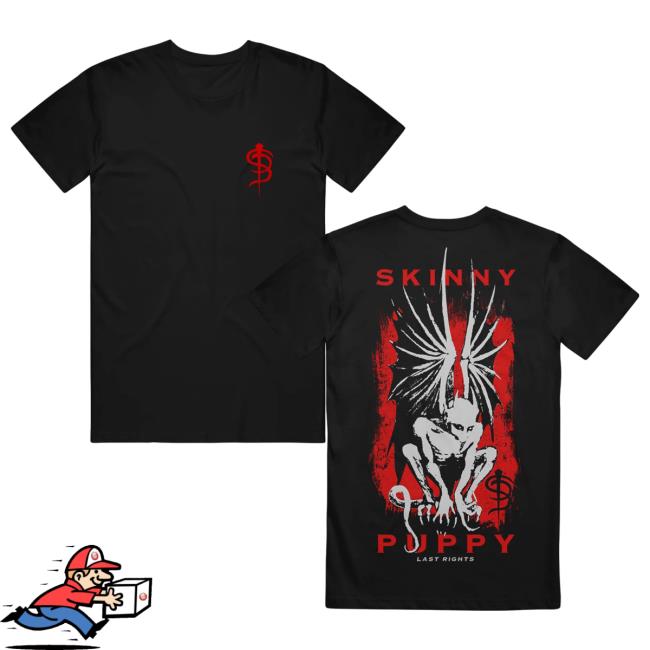 Official Skinny Puppy Merch Skinny Puppy Gargoyle Black Tshirt