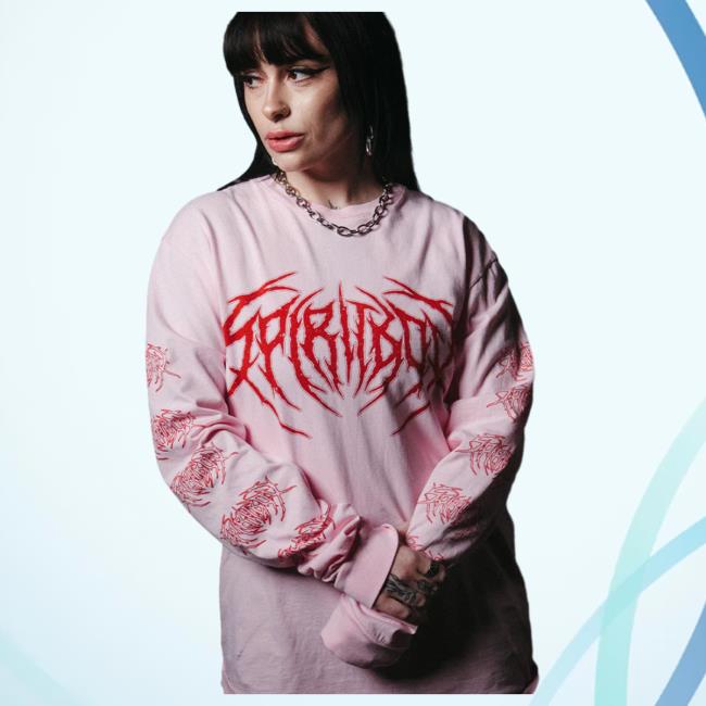 Official Spiritbox Merch Death Metal Pink Long Sleeve Tees