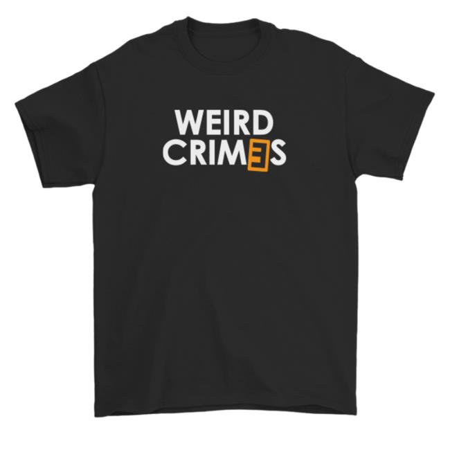 Official Weird Crimes Merch Weird Crimes Logo Black Tee Shirt
