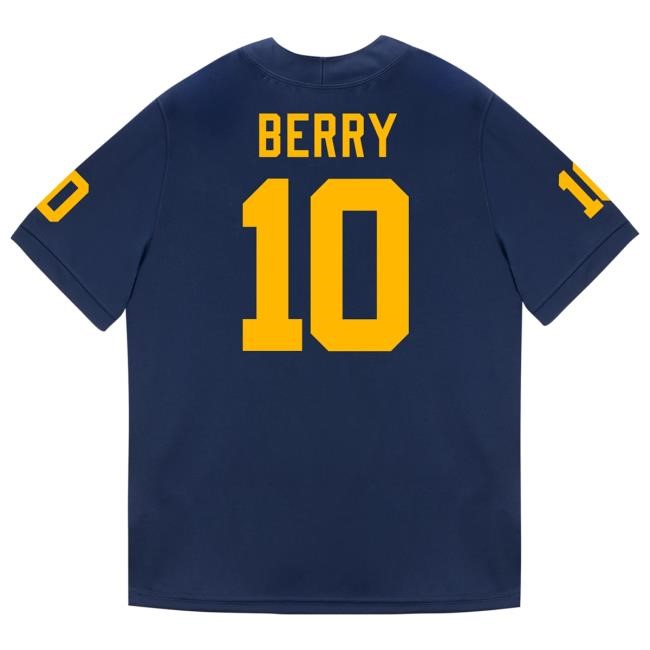 The M Den Michigan Wolverines #10 Zeke Berry Student Athlete Blue Football Jersey Tee