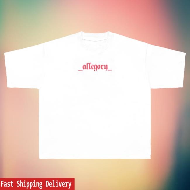Official Allegory Clothing No Longer Human Heavyweight Cropped Fit Tee / White Allegory House Merch