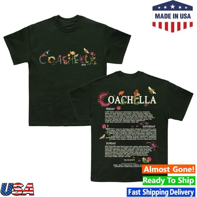 Official Coachella Merch Store Shop Coachella 2025 Critters Line Up Top Shirt