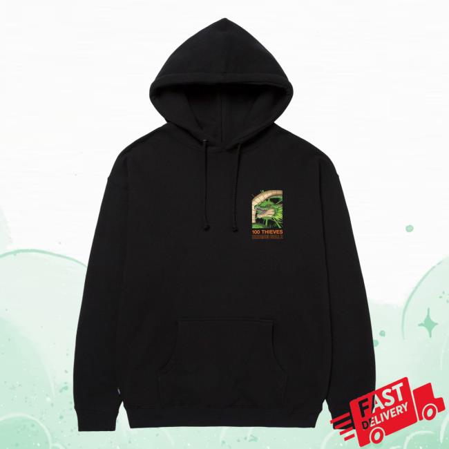 Official 100 Thieves Merch Store Shop 100Thieves Shenron Pullover Sweatshirt - Black 100T