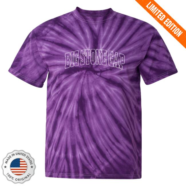 Official Hometown Apparel Clothing Merch Big Stone Gap Virginia Trendy Block Tie Dye T-Shirt Purple