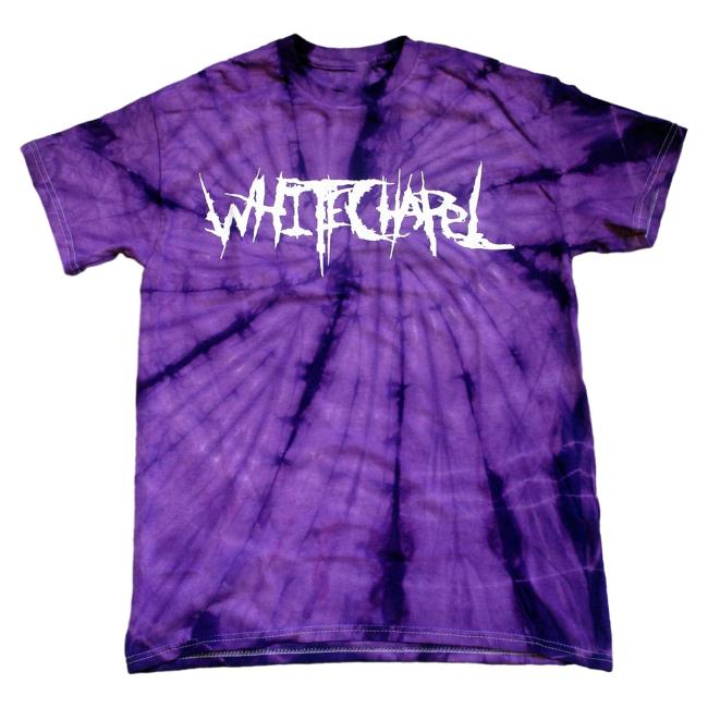 Official Merch Now Whitechapel Logo Spider Purple Tie Dye Shirt New MerchNow