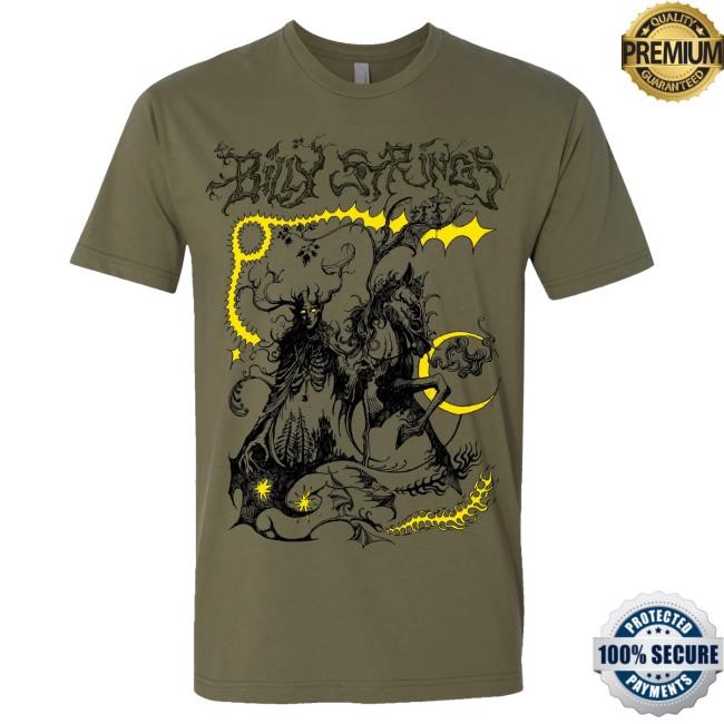 Official Billy Strings Merch Store Shop Billy Strings Online Exclusive: Green Wizard Head Shirt 2025 (Maarten Donders)