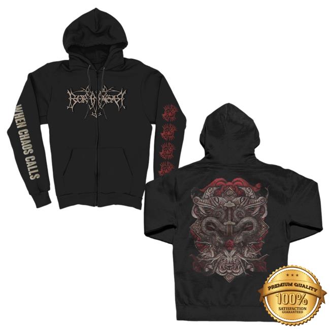 Official Kings Road Merch Store Borknagar When Chaos Calls Zip Up (Black) Crew neck Kings Road Shop