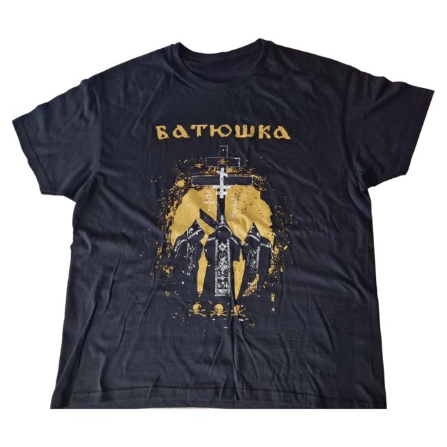 Official Kings Road Merch Store Batushka - "European Pilgrimage 2023 Gold Cross" Shirts Kings Road Shop