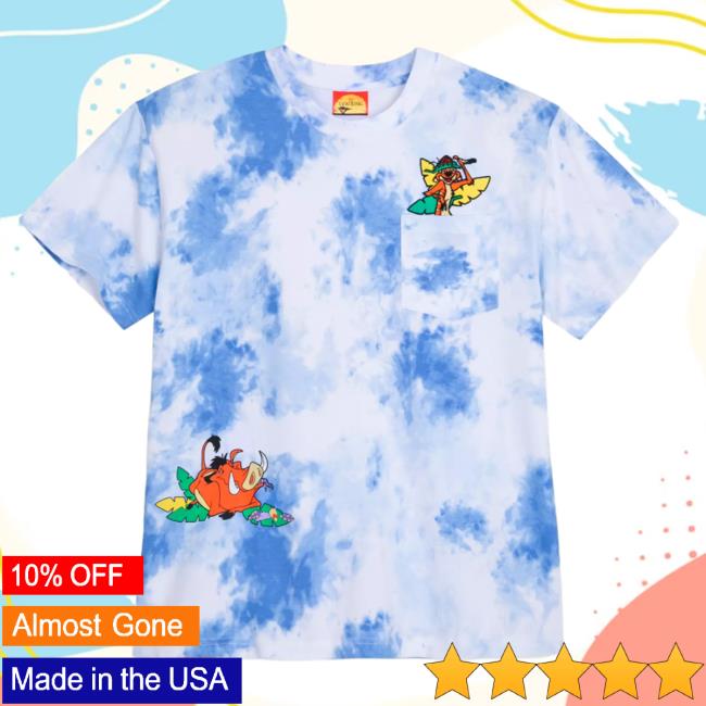 Official Clothing Store Merch Shop Disney Timon and Pumbaa Tie Dye New Shirt ShopDisney
