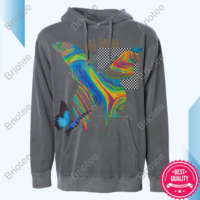 Official Lil Skies Clothing Store Shop 3D Butterfly Garment Dyed Sweater Lilskies Merch