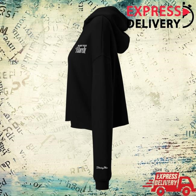 Dirty Media Bless Your 'Hardt Crop Hoodies Dirty Media Shop Store Merch Official