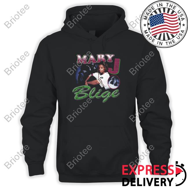 Mary J Blige Merch Mary J Blige Throwback Black T-Shirt