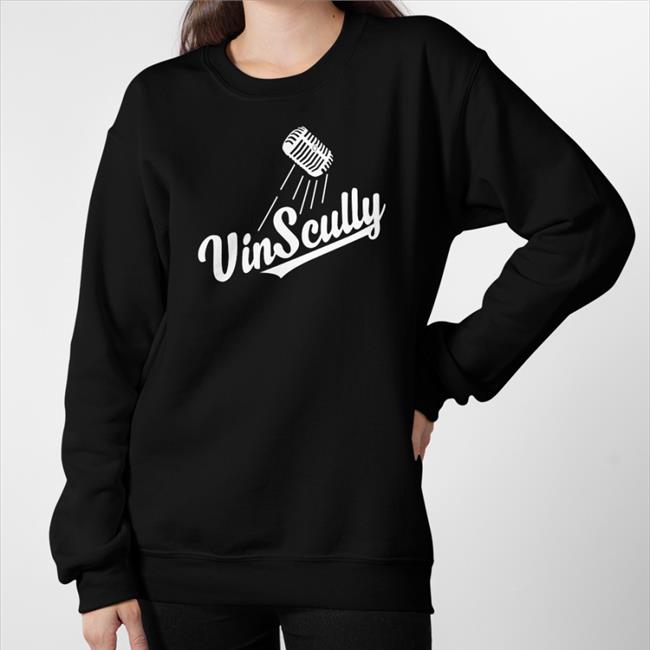 Vin Scully Microphone Sweatshirt Dodgers Etsy